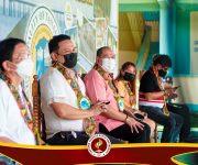 EVSU President Dr. Dennis C. de Paz visits Tanauan Campus today for the Turn-Over Ceremony of the 2-storey, 4-classroom building