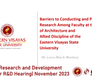 EVSU Propels Academic Excellence Through Research Initiatives