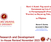 EVSU Propels Academic Excellence Through Research Initiatives